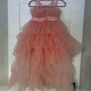 Pink Layered Tulle Dress